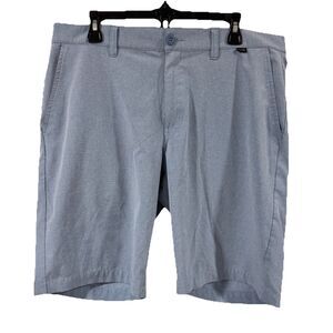 Travis Mathew Golf Shorts Size 36 10” Inseam Flat Front Zip Blue Beck 1MM208
